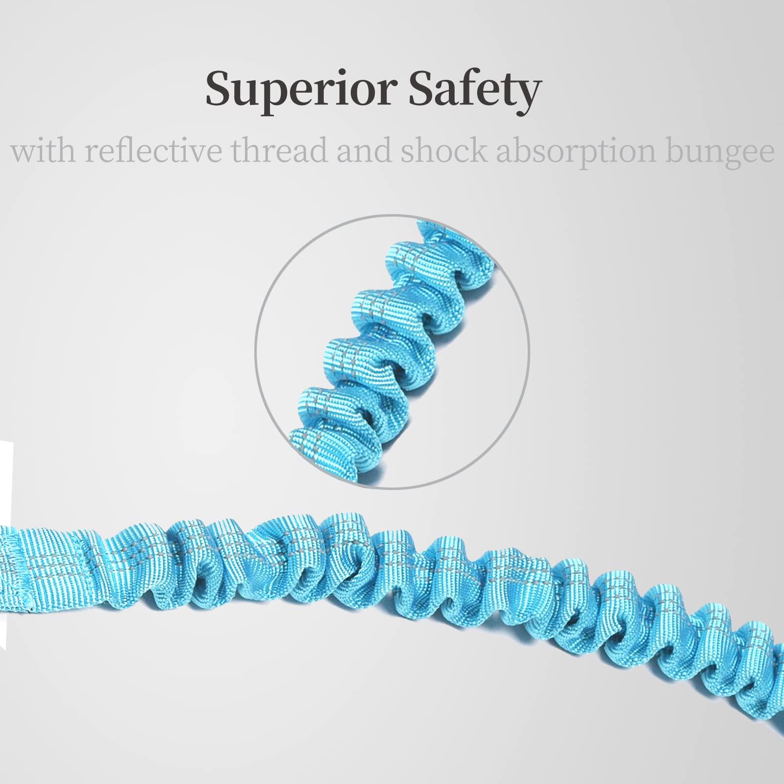 iYoShop Correa doble ajustable para perro, correa doble para perro, giro de 360 grados, sin enredos, doble correa de entrenamiento para dos perros (18-120 libras, azul)