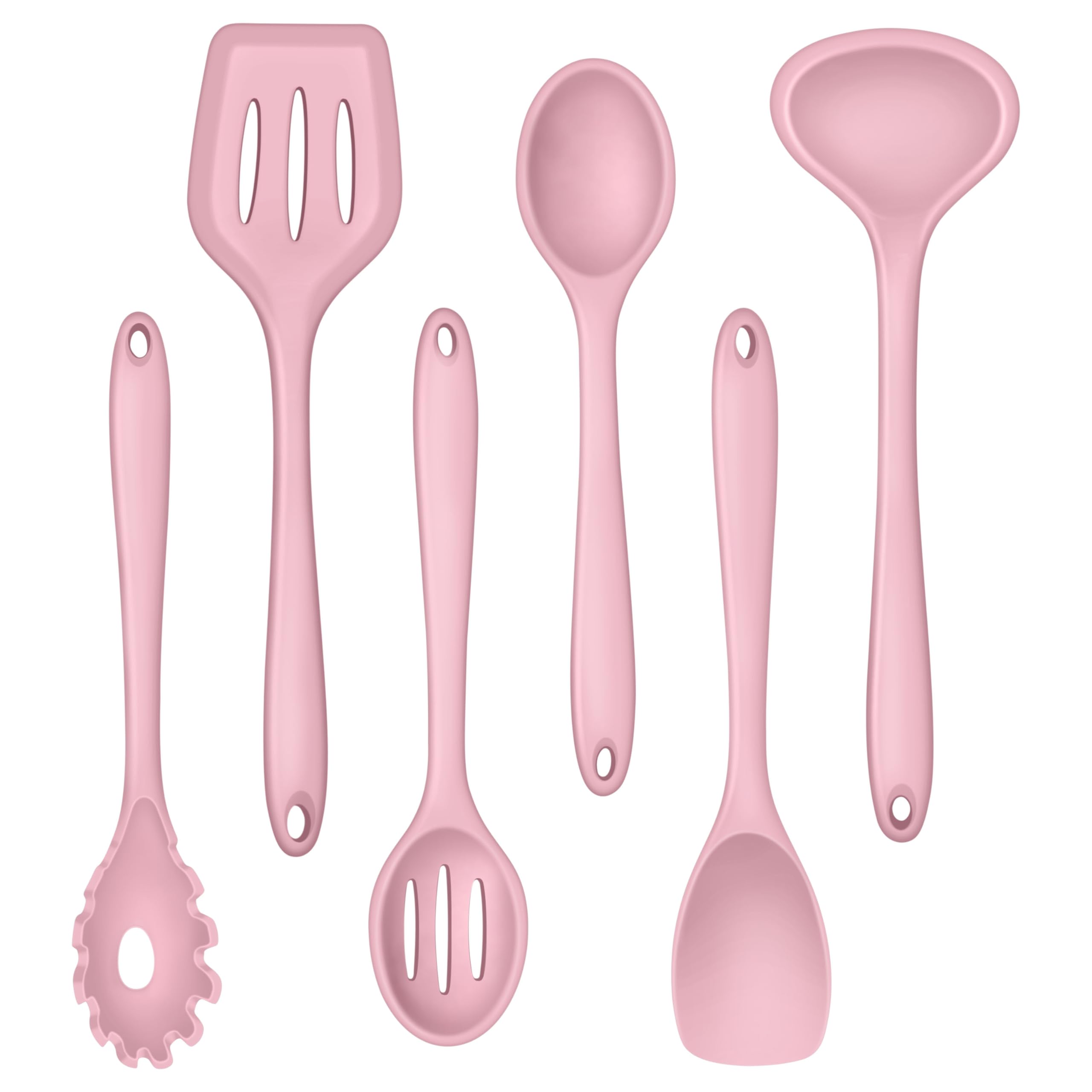 Herogo Kitchen Utensils Set, 6 Pieces Silicone Cooking Utensils Set, Baking Cooking Tools Spoon Turner for Non-Stick Cookware