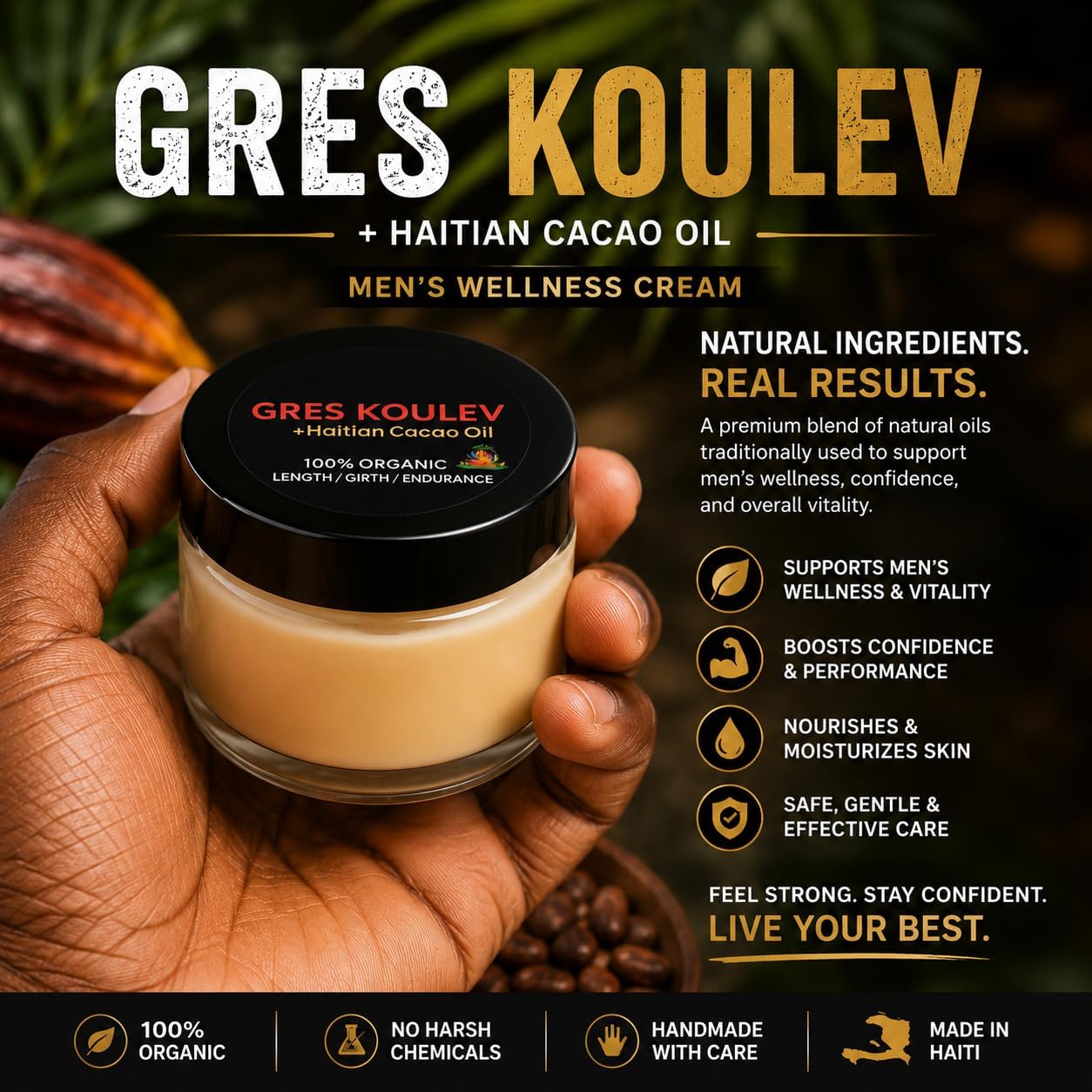 Gres Koulev Haitian Cacao Oil 100% Organic (1 oz)