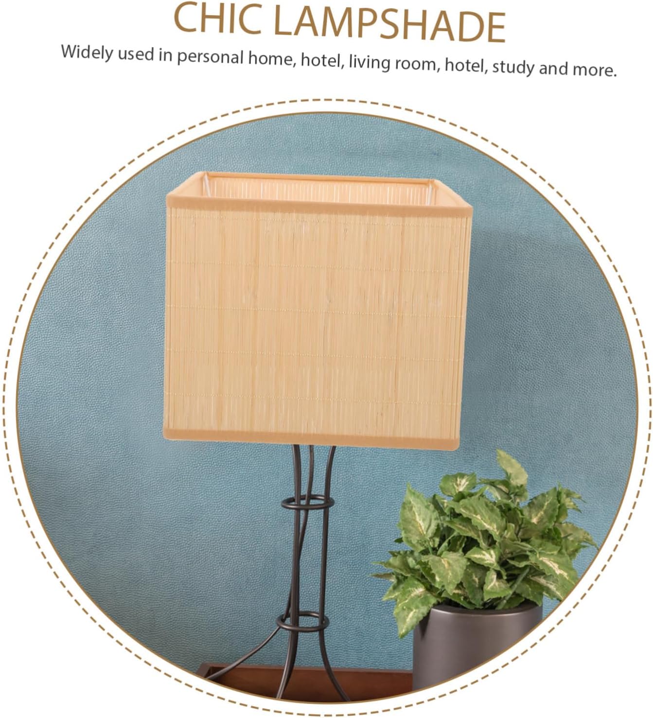 Bamboo Lampshade Replacement Rustic Handwoven Lampshades Ceiling Hanging Lamp for Bedroom