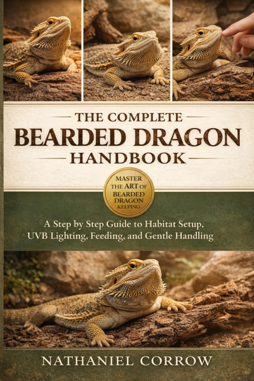 THE COMPLETE BEARDED DRAGON HANDBOOK: A step by step guide to habitat setup, heating, UVB lighting, feeding, and gentle handling