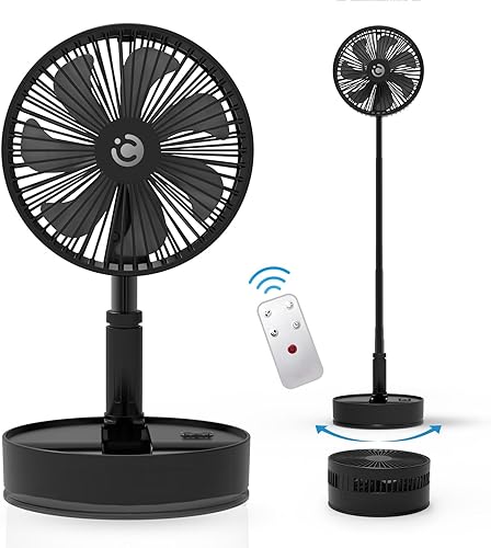 CooCoCo Ventilador portátil para viajes, ventiladores a batería de 7200 mAh, recargable, ventilador silencioso para dormitorio, dormitorio, dormir,