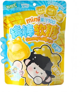 Lollipop Soft Candy High Value Online Celebrity Children's Fruit Candy Snack Grape Mango Flavored Juice 80g*2
