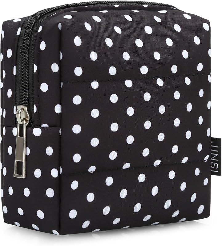 Necessaire de maquiagem JINSI, modelo Small Makeup Bag, estampa Polka Dot - 013