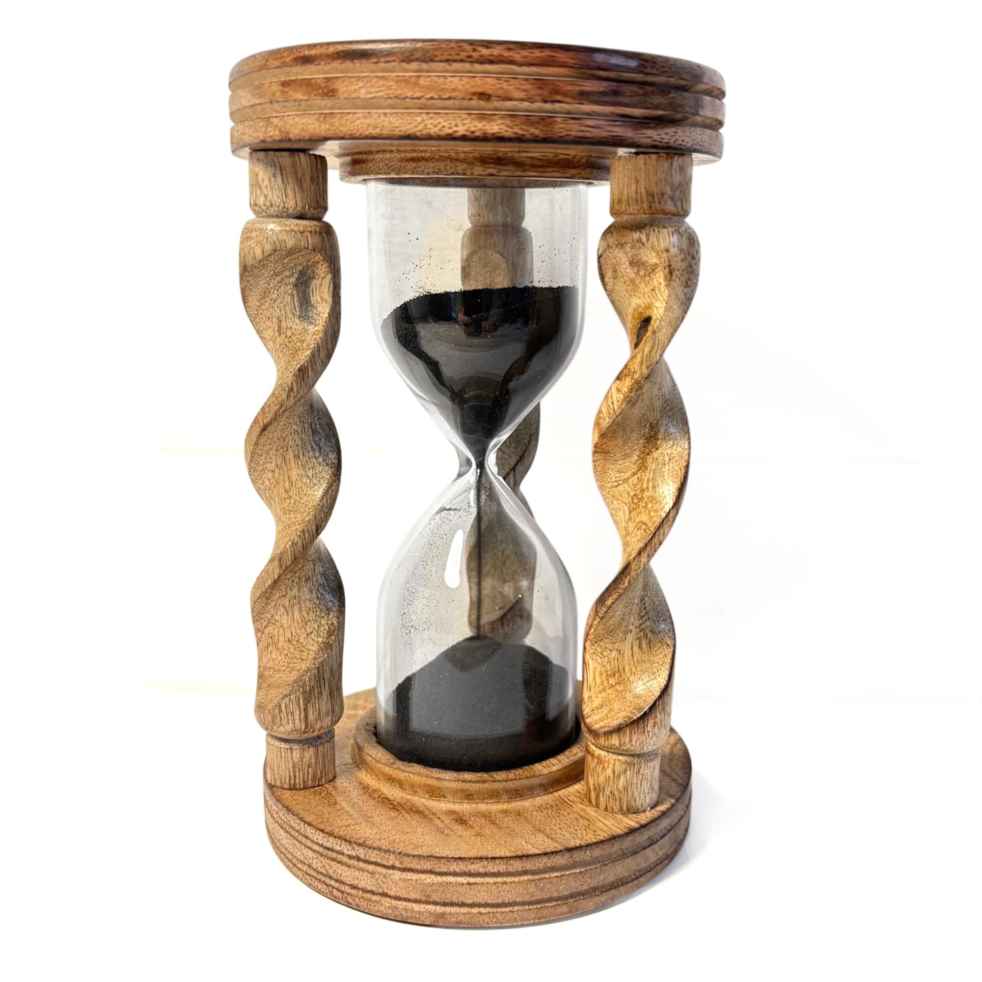 ROSEWOOD HOURGLASS SAND TIMER β 3-Minute Wooden Timer for Home, Office, Desk DΓ©cor & Gift