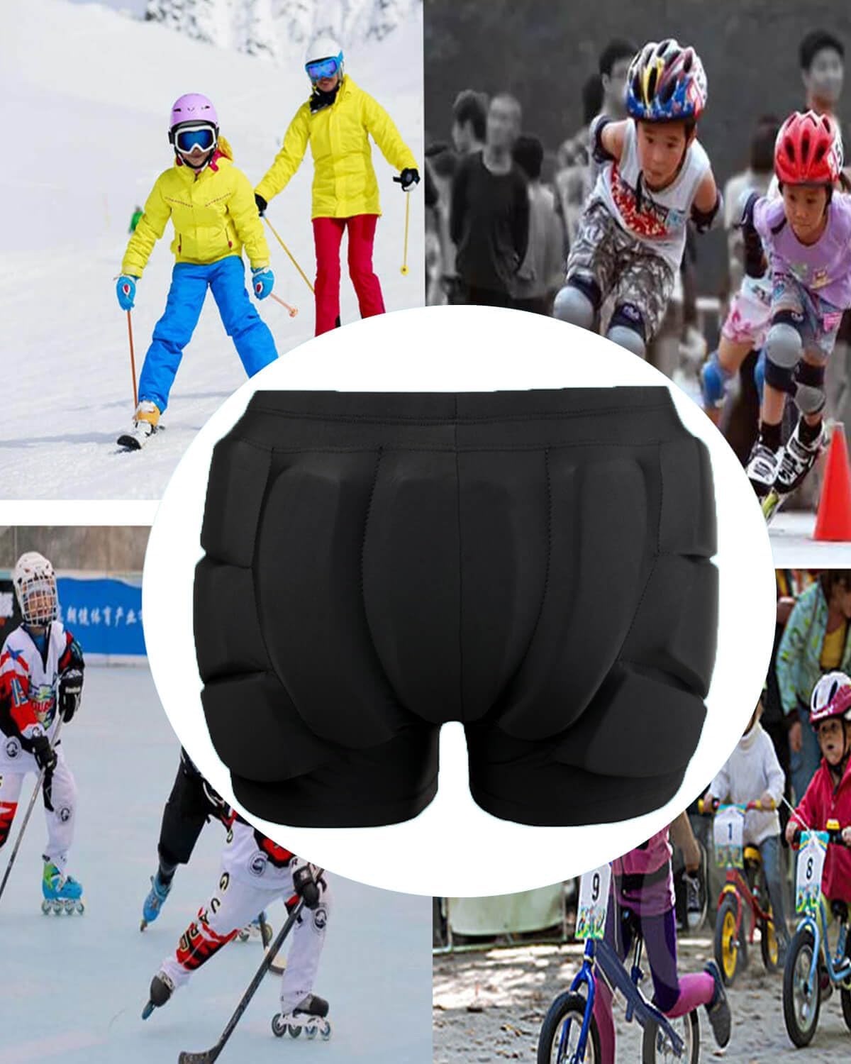 Reomoto Kids Hip Protection Pads Shorts Skiing Skating Snowboard Hip Protection Pads for Teenagers : Sports & Outdoors