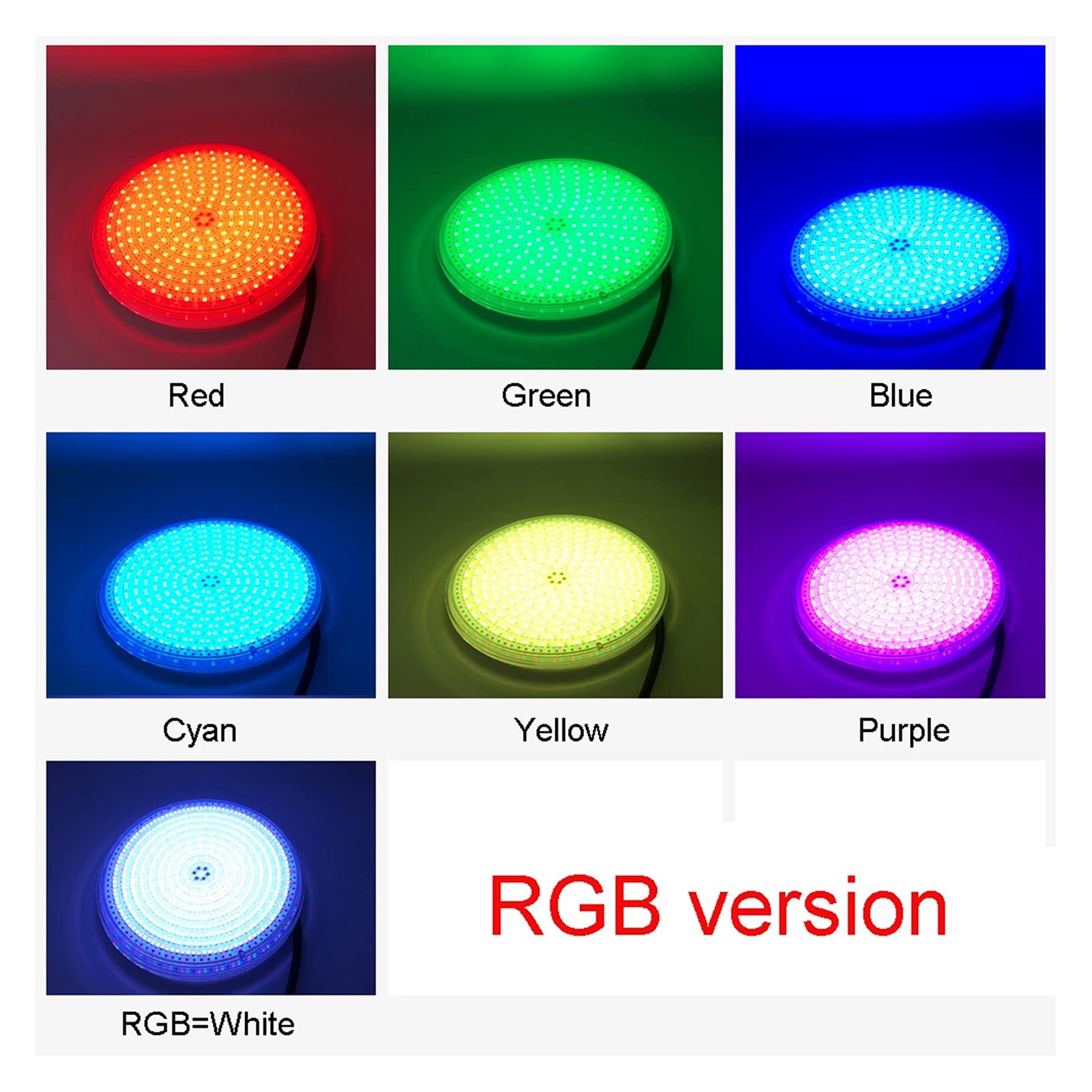 Éclairage LED pour Piscine, PAR56 Spotlight LED Remplacement 18W 42W Multicolor Spot Spot Spot Multicolore AC12 RGB IP 68 Étanche pour bassins(RGB Remote,42W)