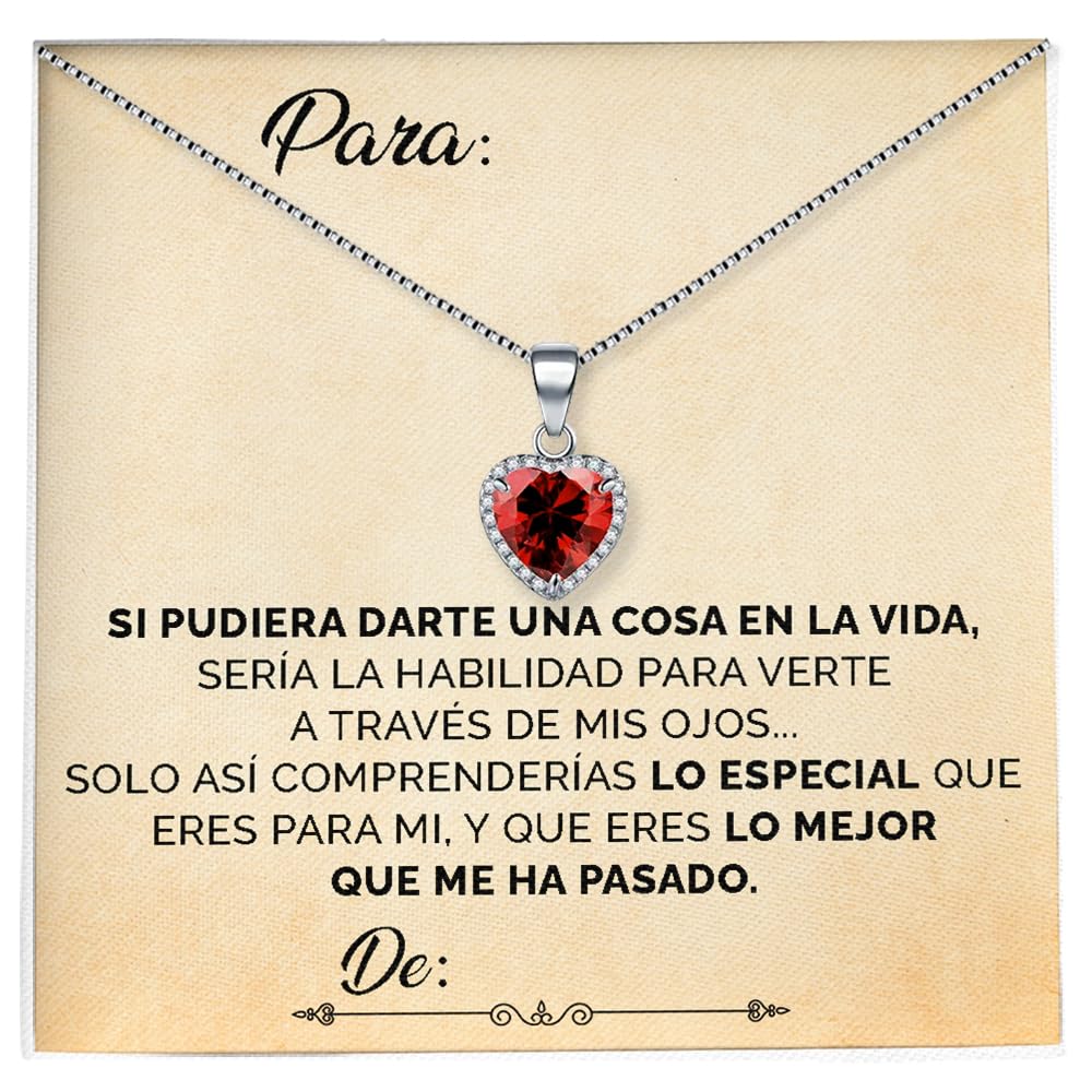 SOFIA FERRER Regalos Aniversario Pareja, Colgante Corazon, Regalo Personalizado Mujer, Collar Corazon Plata, Regalos Originales para Novia, Esposa, San Valentin, Navidad, Enamorados
