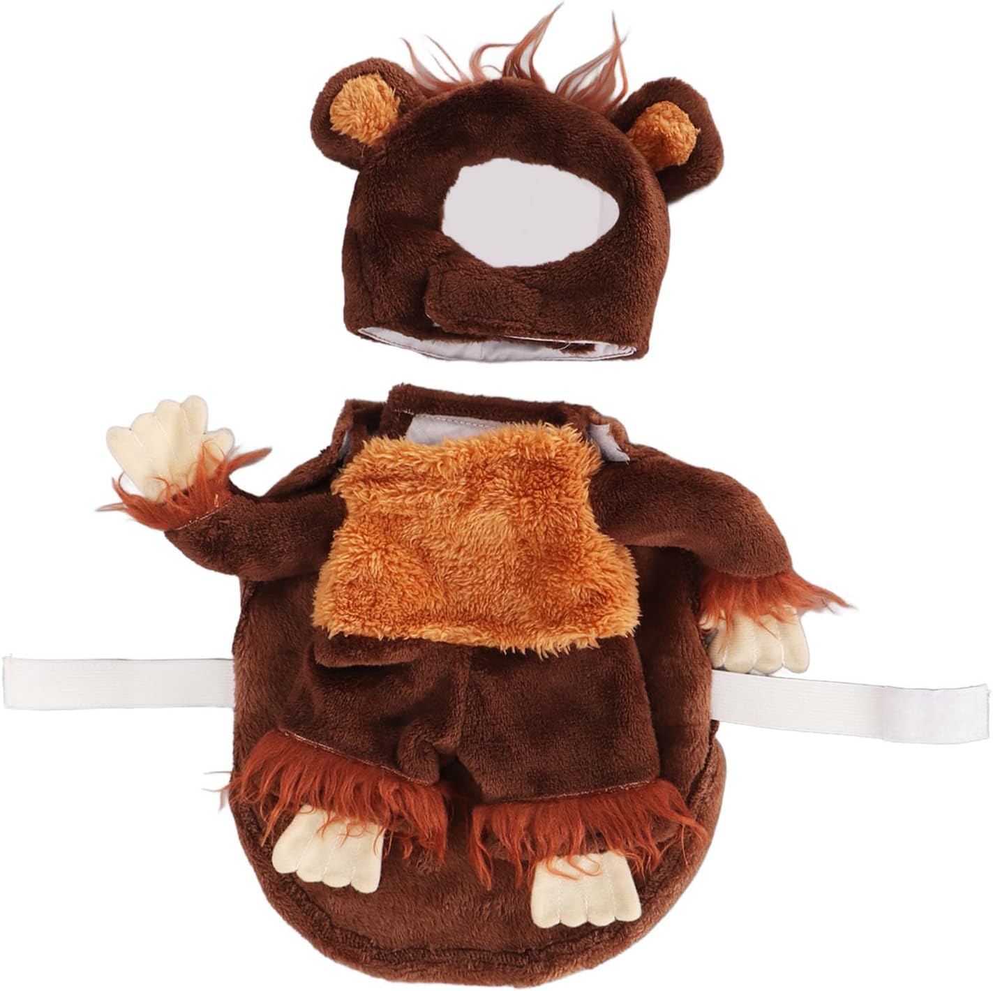 Disfraz de Mono para Mascotas, Divertido Disfraz de Vacaciones con Gorro de Plush
