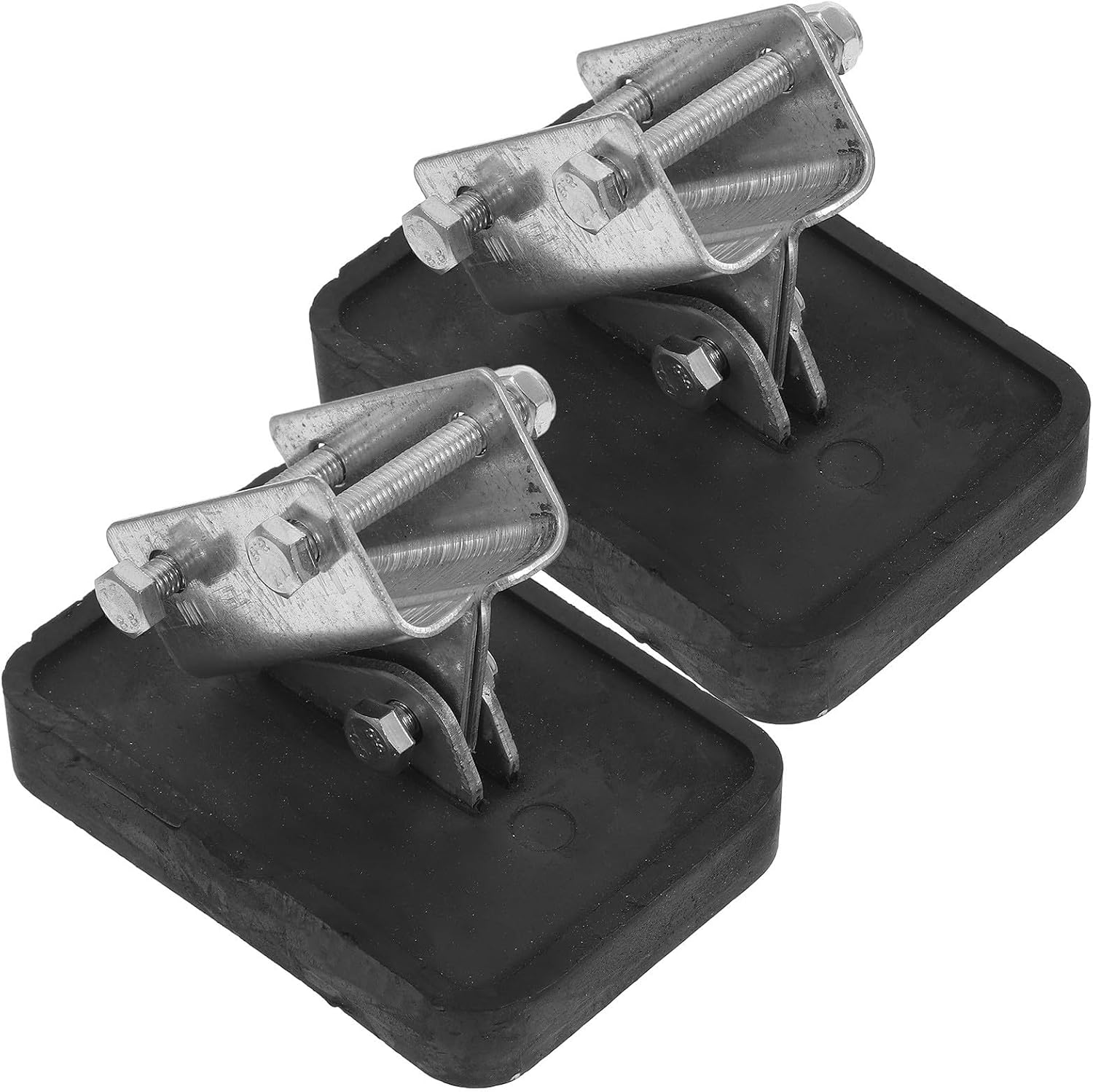 BETOOKY 2pcs Ladder Feet Protectors Rubber Foot Pads Ladder Stabilizer Covers High Reliability Sturdy Iron Material and Floor Protection