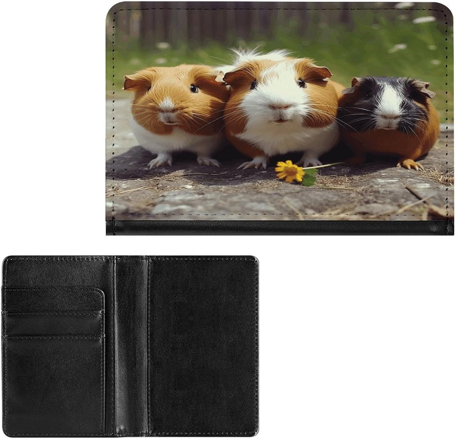 Guinea Pigs Funny Passport Holder Cover Wallet RFID Blocking Leather Passport Wallet Passport Cover Passport Protector Credit Card Hold Travel Accessories image 2