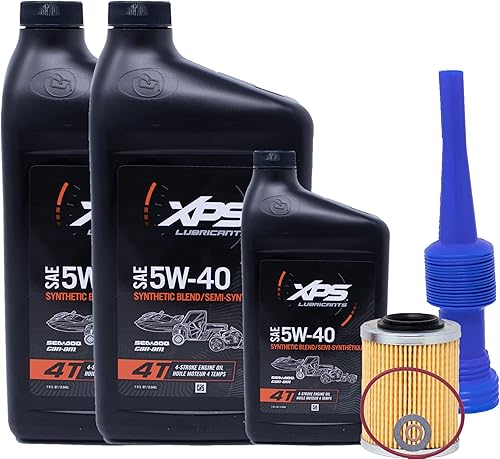 Edwards - Kit de cambio de aceite compatible con CAN-AM ATVSXS 4T 5W-40 kit de cambio de aceite de mezcla sintética para motor Rotax de 500 cc o más