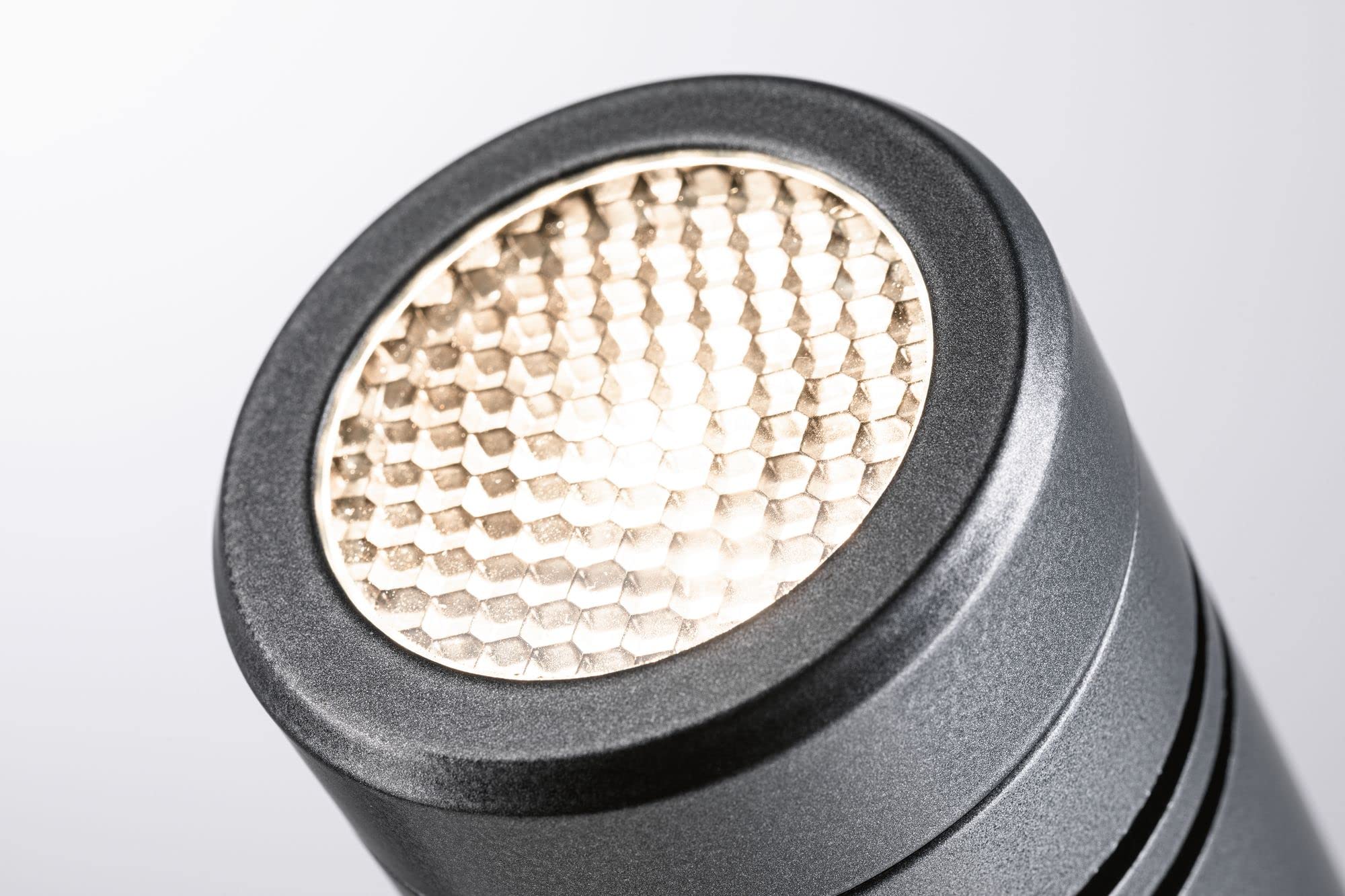Paulmann 94367 Plug & Shine LED oświetlenie zewnętrzne reflektor ogrodowy Radon IP65 3000K 11W szary ściemnialny system oświetlenia ogrodowego aluminium