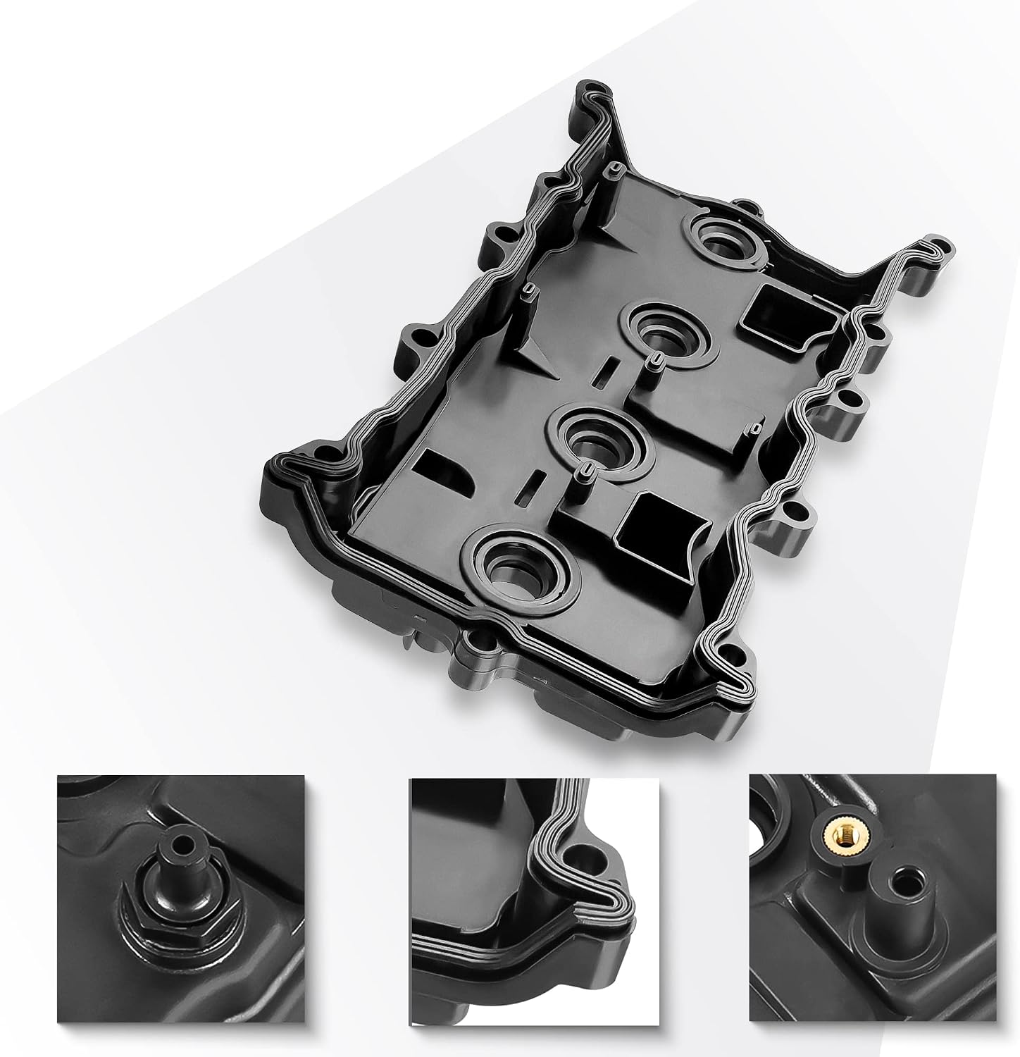 MOSTPLUS Engine Valve Cover with Gasket 13264JA00A 13270JA00A Compatible with 07-13 Nissan Altima Sentra SE-R 2.5L QR25DE
