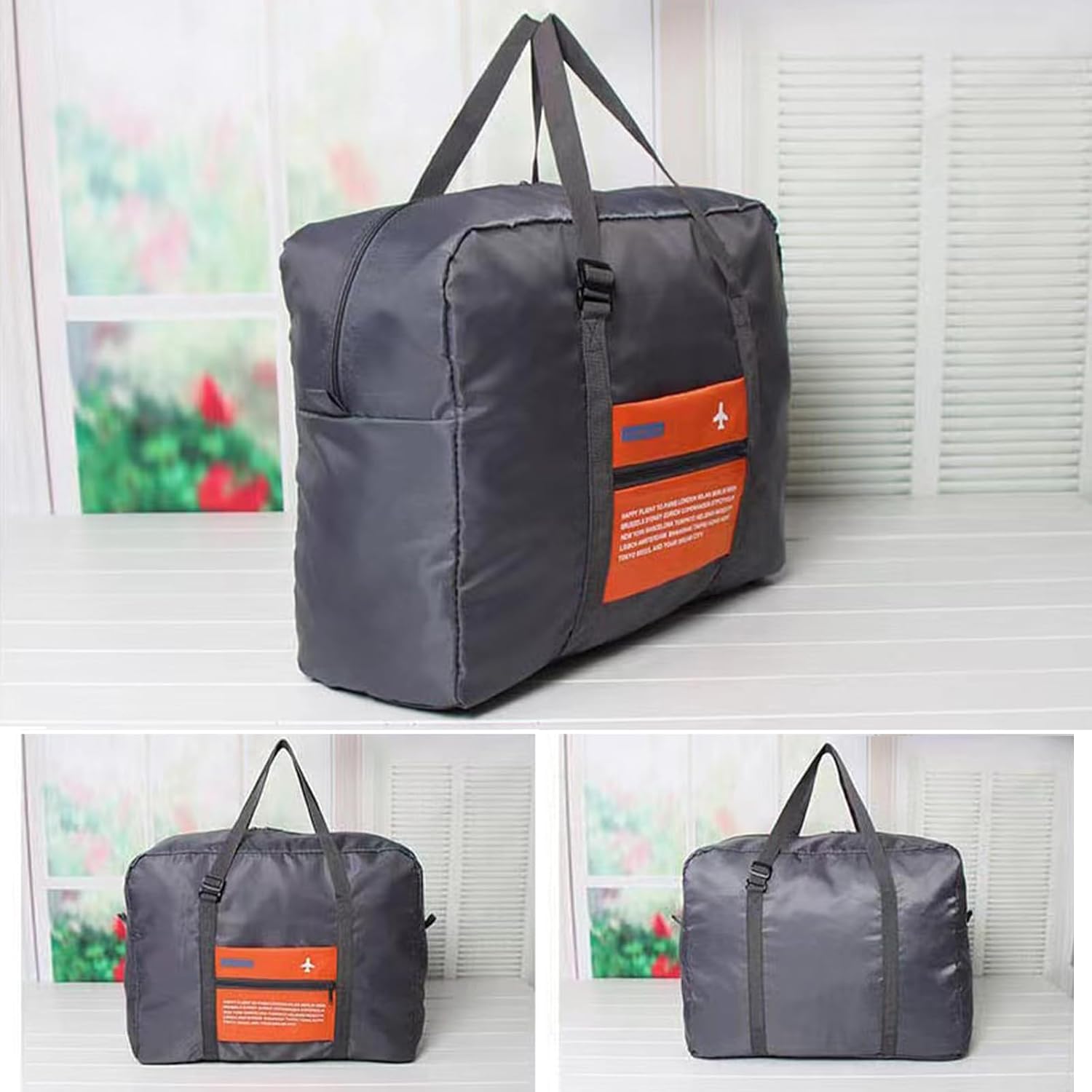 Travel Bag 4PCS Spirit Airlines Personal Item Bag 18x14x8 Foldable Travel Duffel Bag Tote Carry on Luggage Duffle Overnight for Women and Men - Image 7