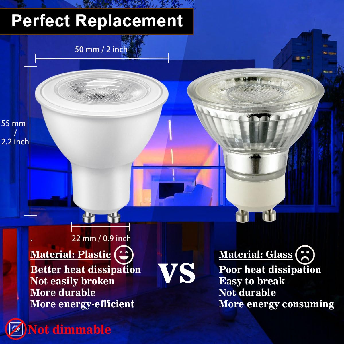 Lampadina LED GU10 Verde 5W 500LM - Faretto Decorativo Per Atmosfere Uniche - Confezione Da 4