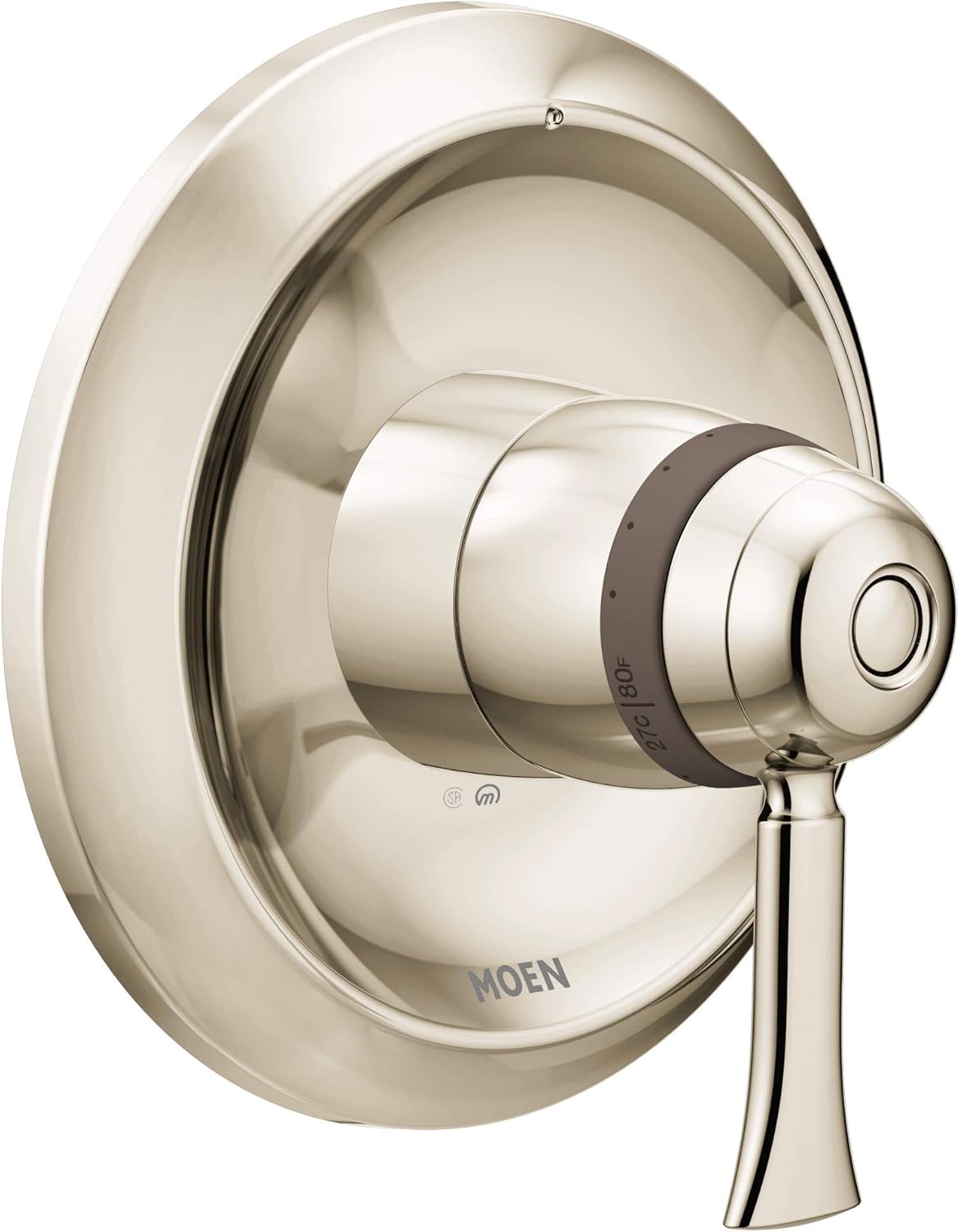 Moen Wynford Brushed Nickel ExactTemp Thermostatic Valve Shower Trim Kit, Valve Required, T6601BN