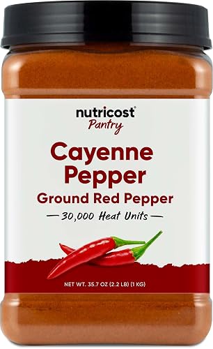 Nutricost Pantry Cayenne Pepper 30,000 Heat Units, Ground Red Pepper