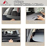 Vista 6 de Cubierta de carga para accesorios Honda CRV 2023-2025 2026, (textura de fibra de carbono) para Honda CRV 2023-2026 Accesorios (incluye híbrido)