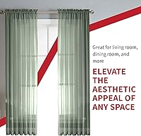 Vista 164 de Sapphire Home - Paneles de cortina (2 unidades), cortinas translúcidas de 54” x 84” (108” de ancho en total), paneles de gasa para dormitorio, sala