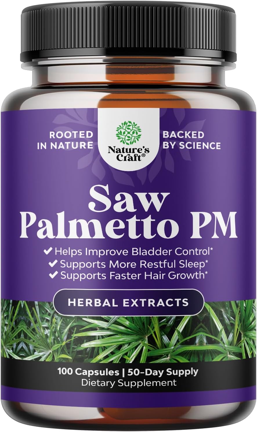 Nighttime Defense Saw Palmetto for Men-Saw Palmetto Extract Prostate Supplement for Men Help Reduce Night Urination Frequency Urgency& Overactive Bladder with Lycopene Pumpkin Seed and Melatonin 100ct
