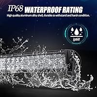 Vista 5 de Auxbeam - Barra de luz LED de 52 pulgadas, 300 W, súper brillante, 30000 lm, lámpara todoterreno, lente 5D, doble fila, luz combinada de inundación