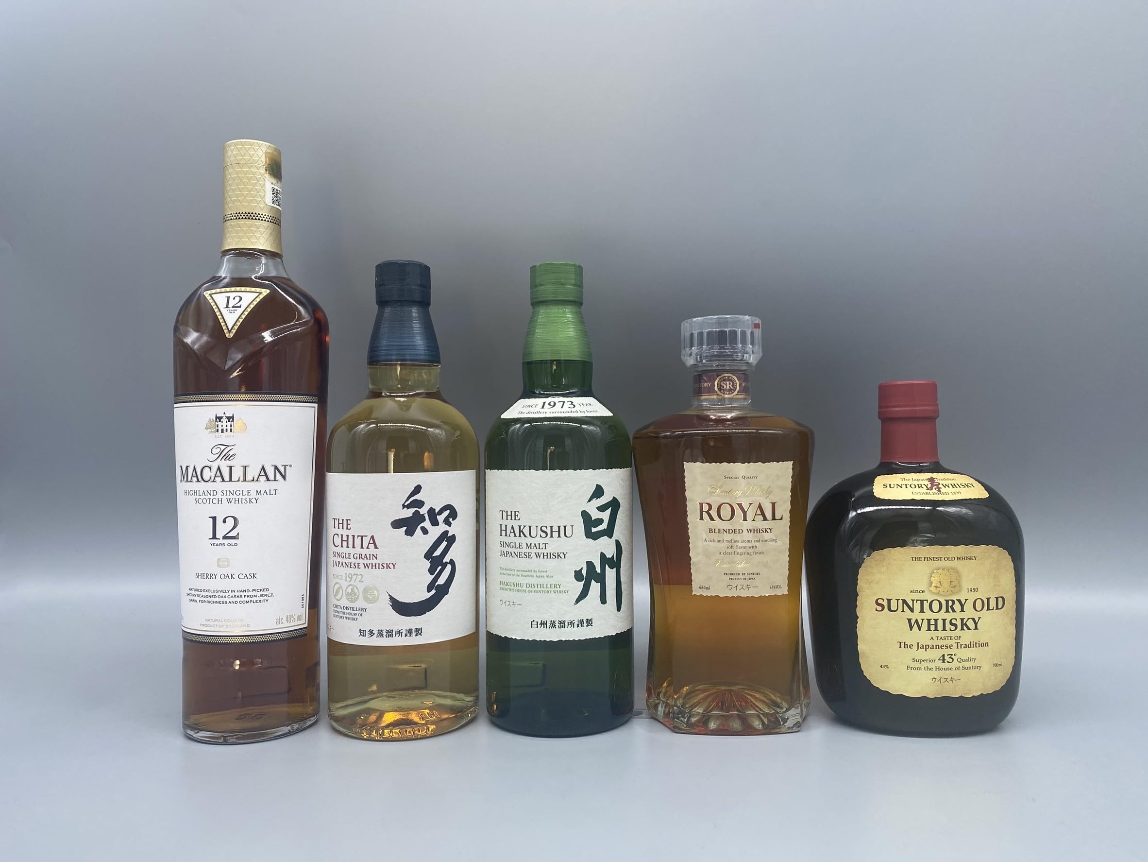 Amazon.co.jp: サントリーウイスキー 5本セット ザ マッカラン12年 