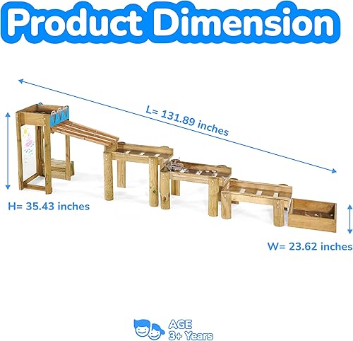 Miniatura 6 de Plum Discovery Mesa de Juego de Agua de Madera para Niños, Juguetes para Niños Pequeños, Mesa de Actividades Sensoriales, Juego al Aire Libre