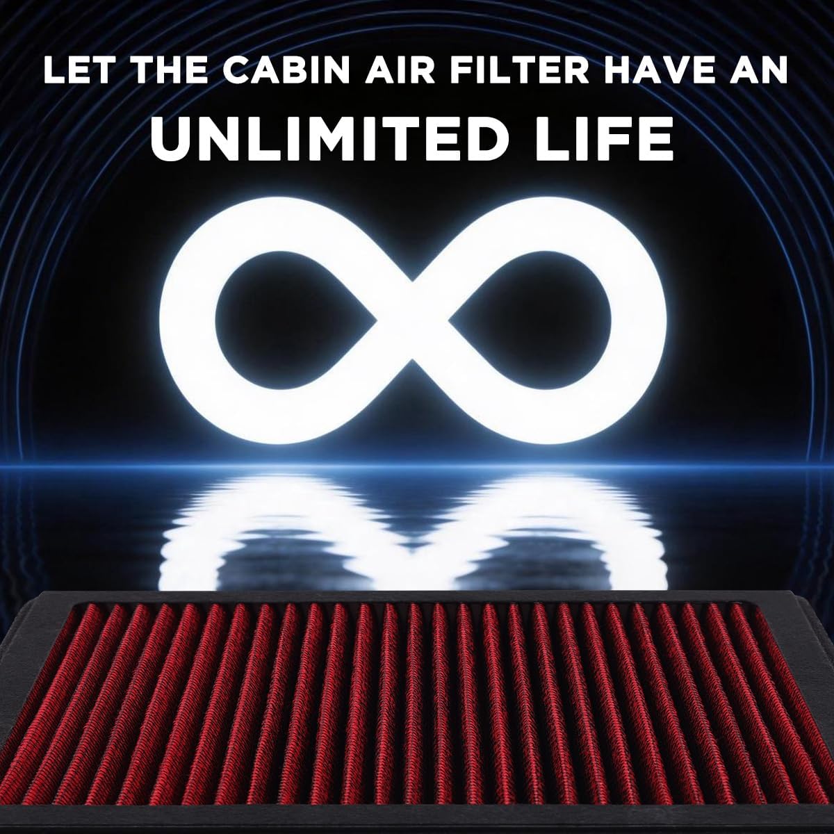 HANN&CO Washable And Reusable High Flow Cabin Air Filter，Greater Than 15 Years of Service Life，Suitable For Hyundai Sonata，Tucson；KIA Sportage，Sorento；Genesis Replacement CF12820，VF2085（HCC1817-X）