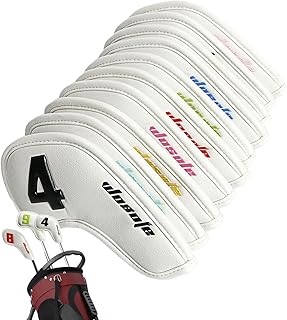 ゴルフクラブヘッドカバー - 10 個ゴルフアイアンクラブヘッドカバー番号タグ付き | 番号印刷保護拡張 PU レザーバインディング衝突回避汚れにくいゴルフアクセサリー