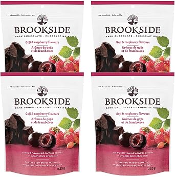 Brookside Dark Chocolate, Goji & Raspberry, 8.2 oz 235 g x 4 Bags Set