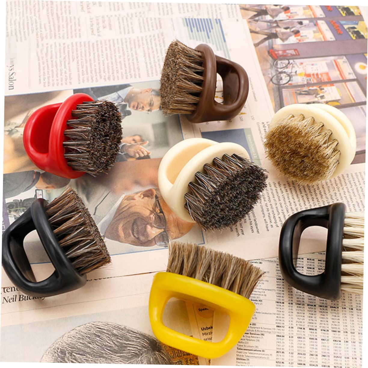Beavorty 8 Pz Pennello per barba criniera abito portatile spazzola per la pulizia uomo nylon