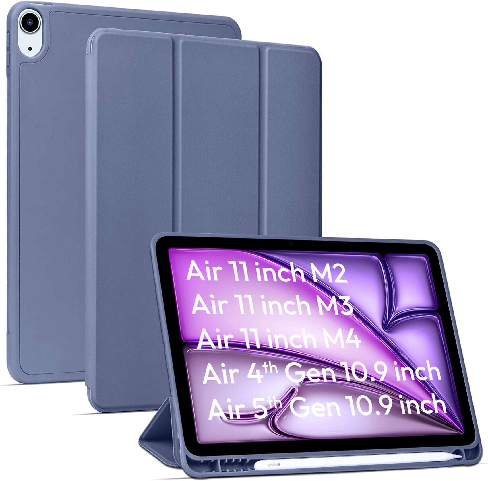 Robustrion Case Cover for iPad Air 11 inch Cover M4 / M3 / M2 / iPad Air 5th Generation Cover/iPad Air 4th Generation with [Pencil Holder] for iPad Air 11 inch M4 M3 M2 /Air 4 5 10.9" - Black — Amazon image 11