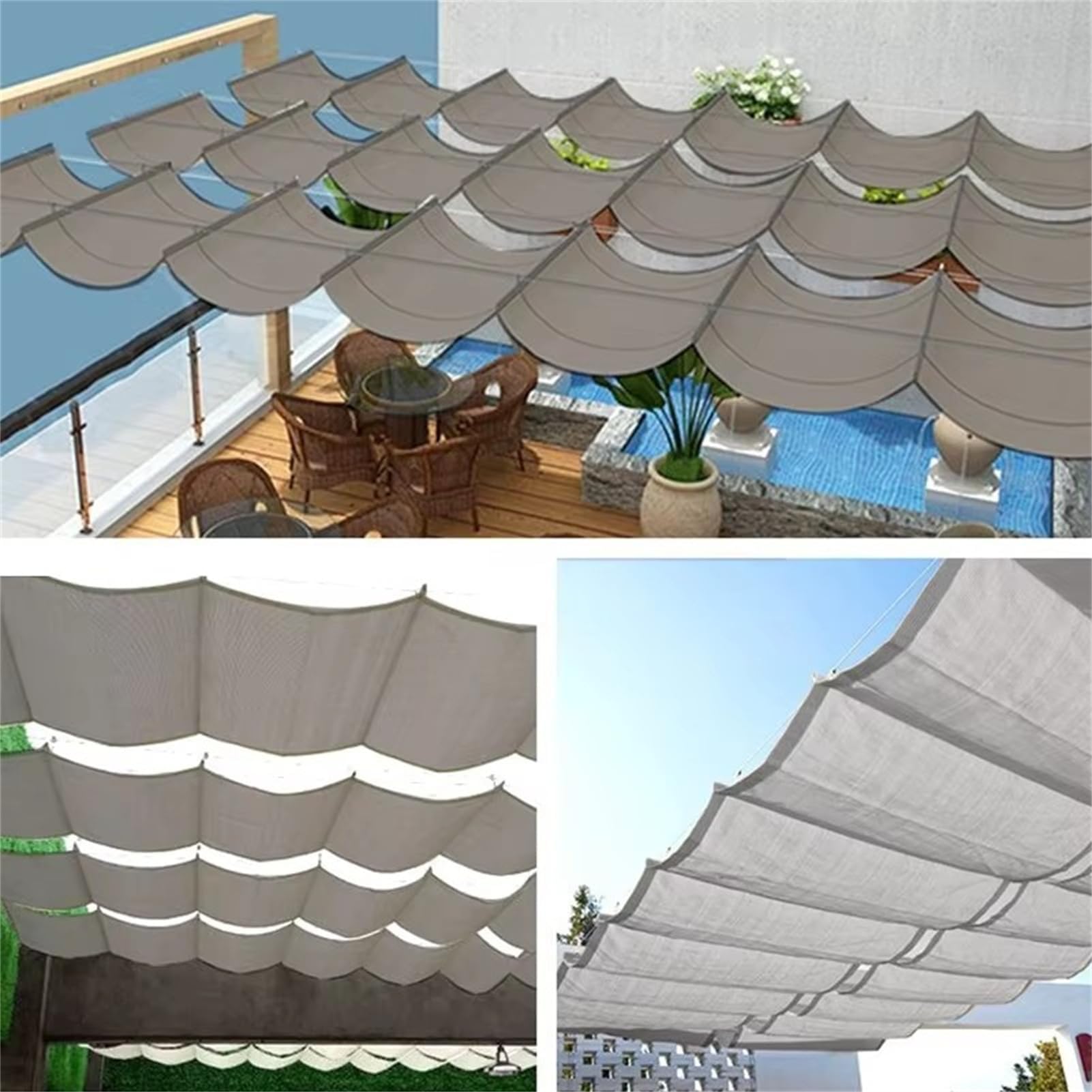 Regulowany wodoodporny żagiel przeciwsłoneczny chroniący przed promieniowaniem UV - Recle 2,5 x 5 m niebieski idealny na zewnątrz patio ogród balkon basen Pera i taras - Ulepsz swoją aktywność na