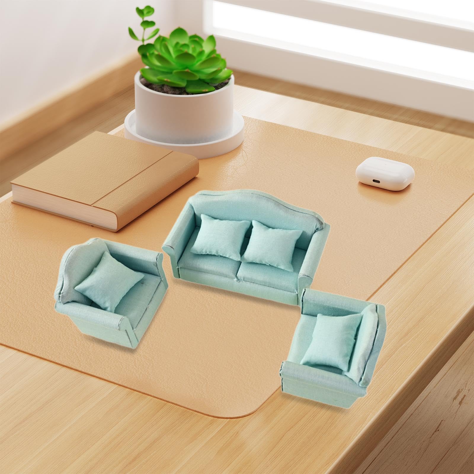 Divano In Miniatura 1:12 Per Case Delle Bambole - Con Cuscini Floreali | Mobili Giocattolo Per Bambini | Decorazione Creativa