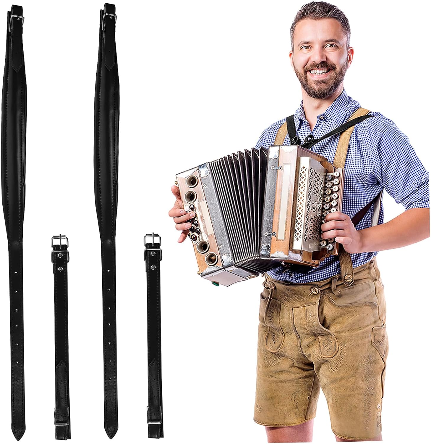 Accordion Strap Leather Accordion Belt for Comfort Play Musical Instrument Accessory