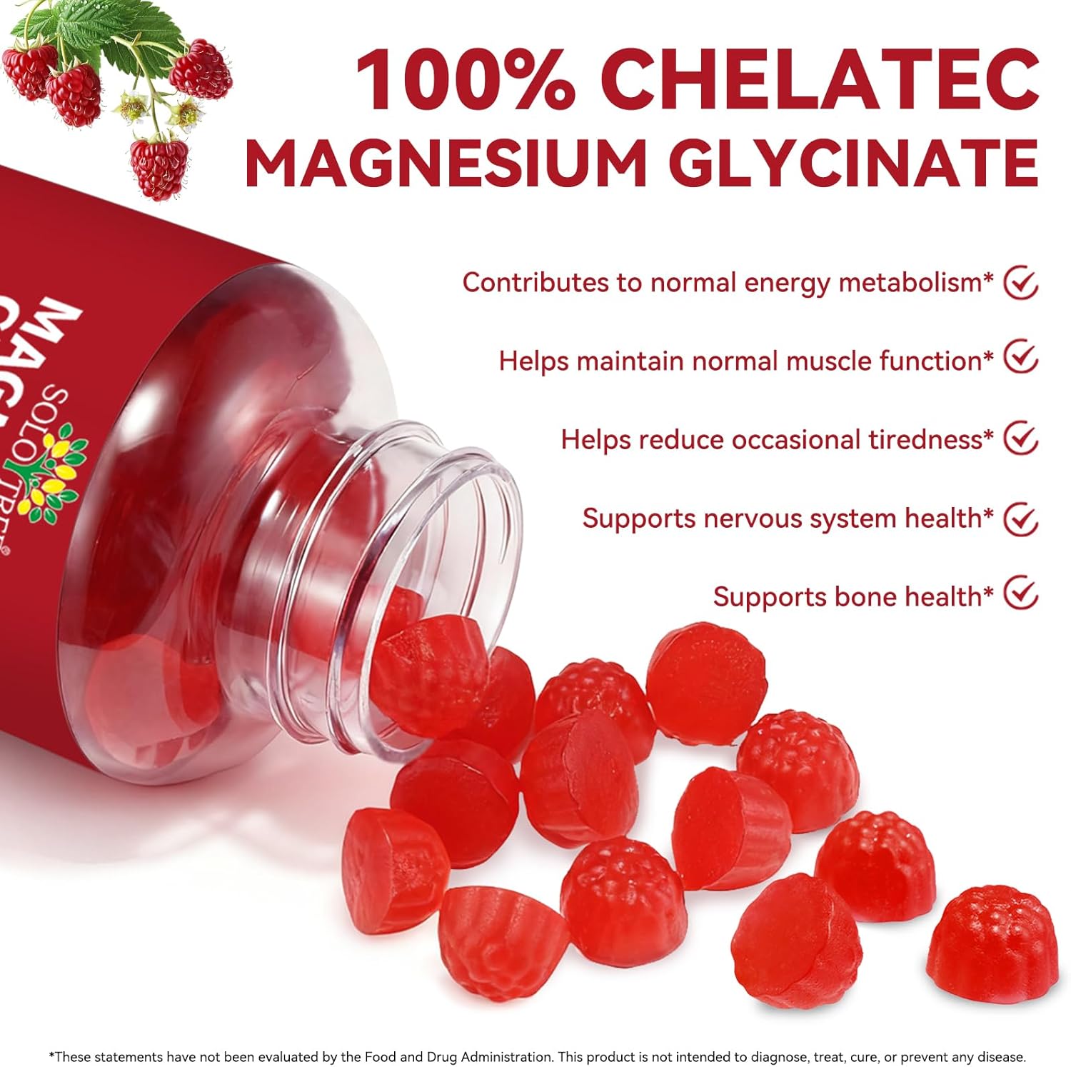 Magnesium Glycinate Gummies 600MG, High Absorption Magnesium Supplement for Women, Men and Kids - Muscle Support | Sleep, Focus & Relaxation | Sugar Free | Vegan | 120 Chews - Image 2