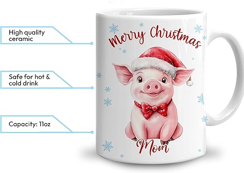 Vista 119 de Hyturtle Regalos personalizados para amantes de las ardillas, con sombrero de Papá Noel, taza de café de cerámica con nombre personalizado, taza