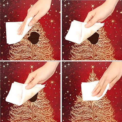 Vista 67 de Mantel redondo ajustable con borde elástico, mantel de hojas coloridas abstractas, impermeable, lavable, para mesas redondas, ideal para picnic