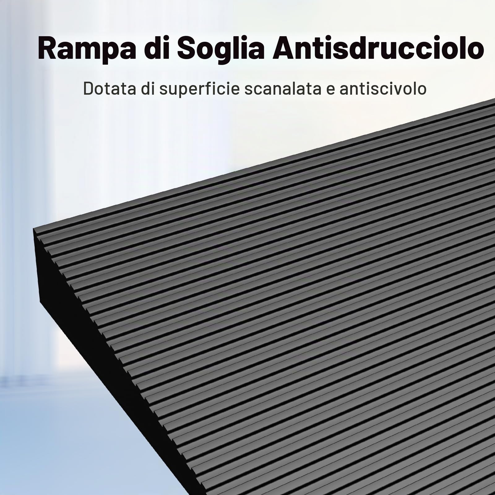LIEKUMM Rampa di Soglia, 3 cm di Altezza Rampa per Sedia a Rotelle in Gomma Naturale, 500KG di Carico Superficie Antiscivolo Rampe per Soglia, Biciclette, Scooter