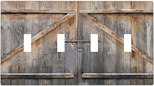 Miniatura 82 de Cubierta de Interruptor de Luz de Palanca de 1 Gang con Estampado de Bosque de Pinos Rústico Campestre, Cabaña Lodge Granero Bosque Forestal de