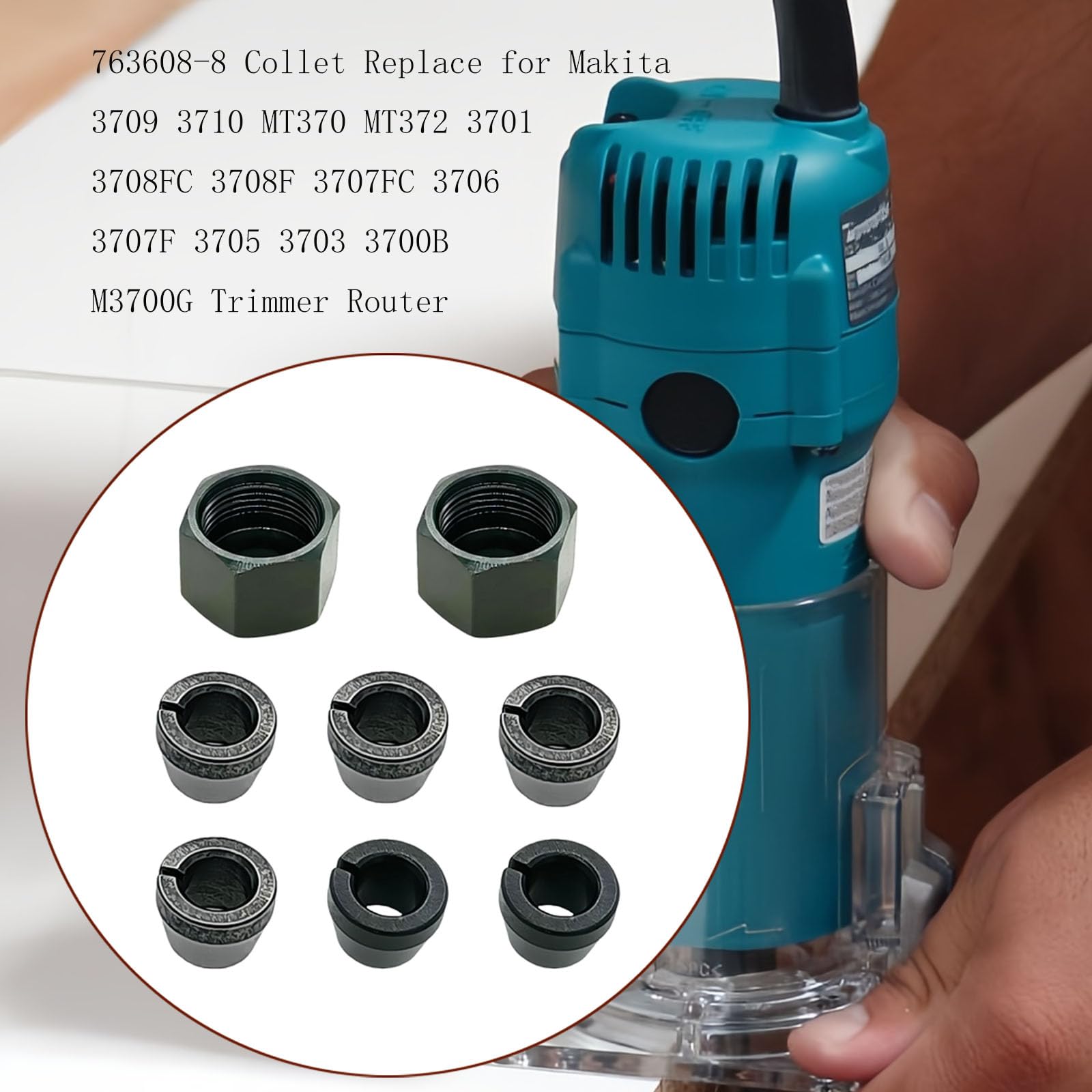 ノブ！！ 763608-8 Nozzle Chuck Replacement for Makita 3709 3710 MT370 MT372