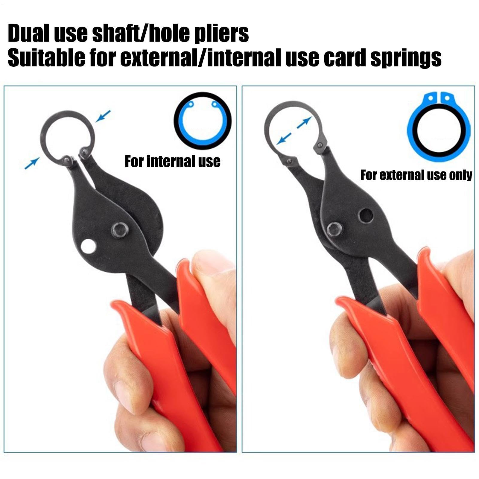 Pinze Per Anelli A C Kit di Attrezzi Manuali per Lavori Pesanti | Set Pinze per Anelli di Bloccaggio Interni ed Esterni Per Garage Manutenzione Domestica Fai Da Te Moto Auto Veicoli