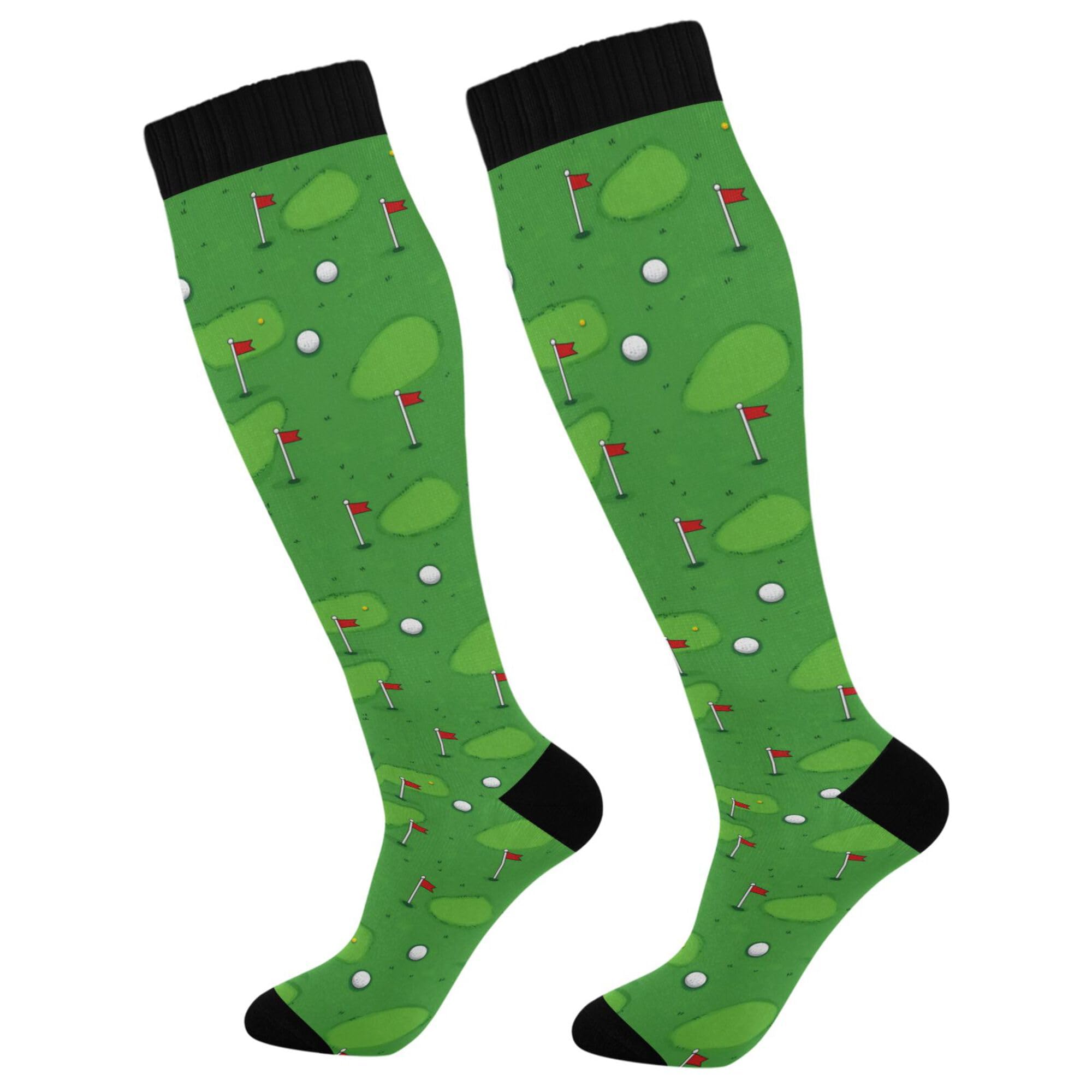 Compression Socks for Men and Women Circulation Wide Calf Knee High Socks Support for Running Medical Travel
