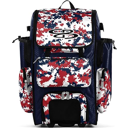 Boombah Superpack Hybrid Rolling Bat Bag Digital Camo - Multiple Colors - Wheeled & Backpack Version