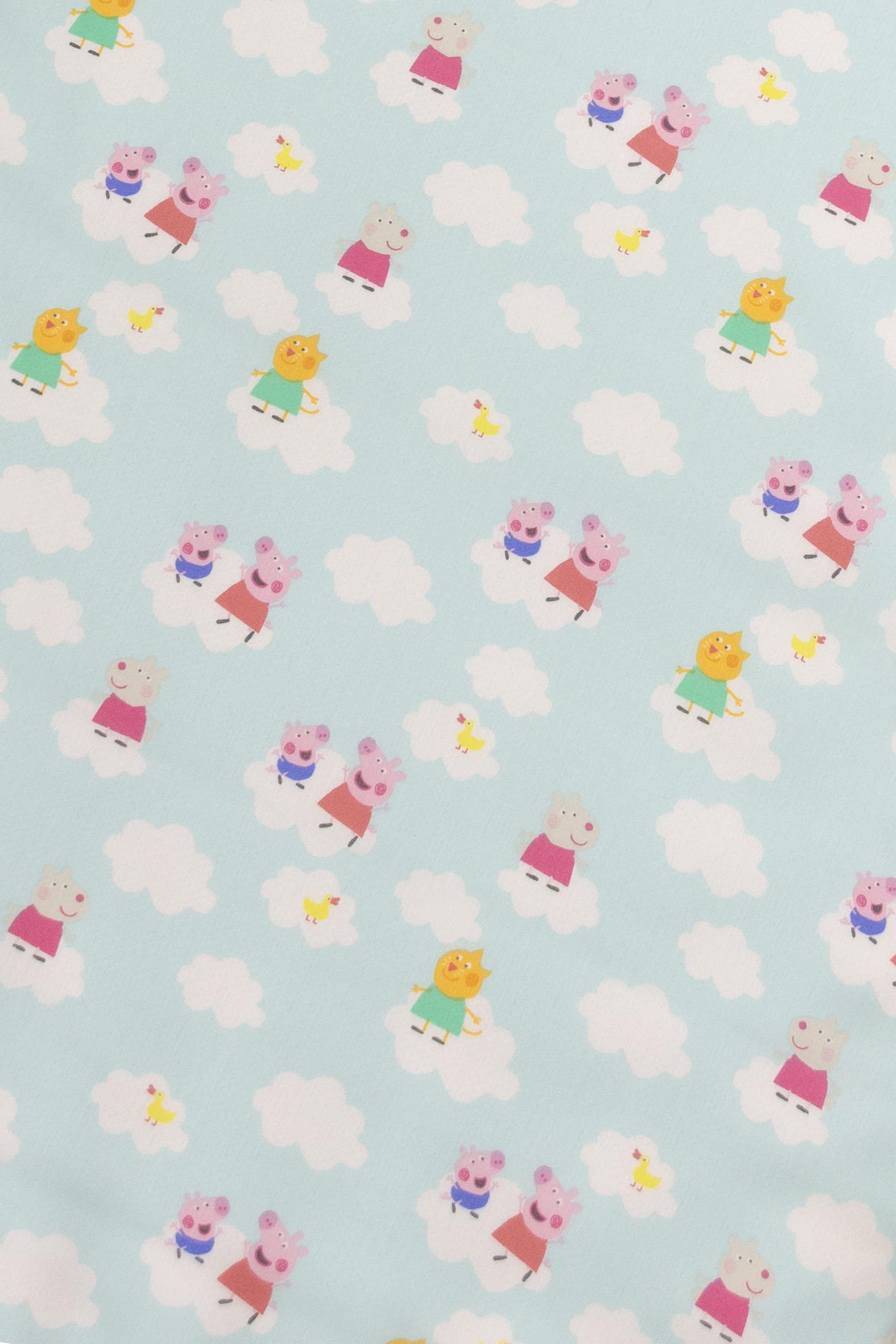 Oficjalne prześcieradła do łóżeczka dziecięcego ze świnką Peppa, 140 x 70 cm, dopasowane, super miękkie i oddychające, przytulne prześcieradła do łóżeczka dziecięcego, 2 szt., niebiesko-różowe, wzór