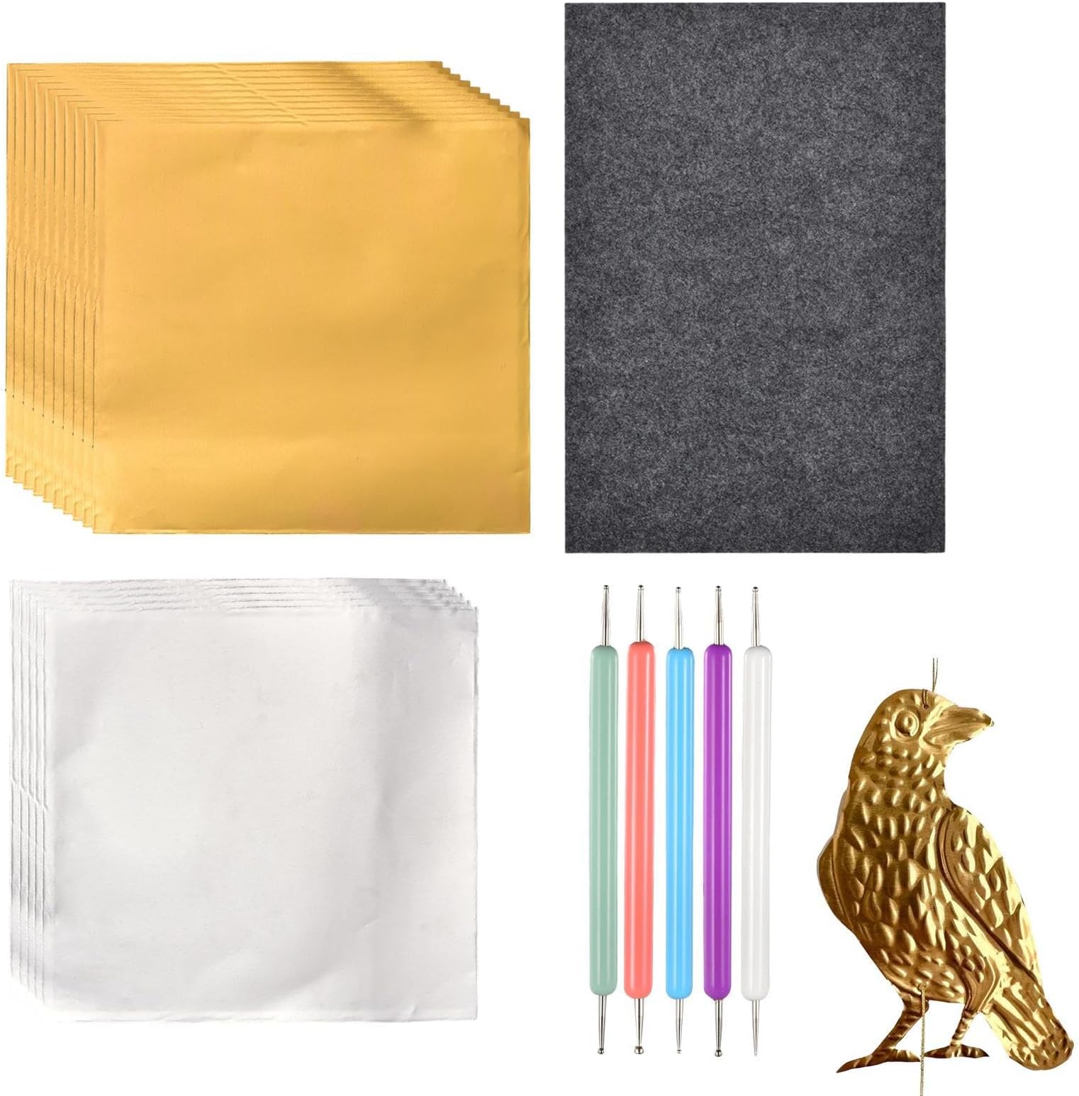 Foil Embossing Kit,Comfortable Grip - Aluminum Foil Sheets Crafting Kit - for Professionals Students Adults Classroom Projects Home Décor Making