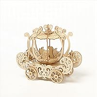 Vista 1 de Rompecabezas 3D de madera en forma de calabaza, kits de modelo de carretilla de calabaza, acertijos mentales y rompecabezas para Navidad/cumpleaños