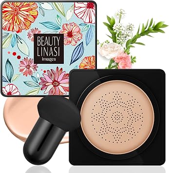 CC Cream with Mushroom Air Head Pillow, BB Cream, Melted Cream, Mushroom Head Air Cushion CC Cream, Full Coverage Foundation Long Lasting Moisturizing, Even Skin Tint Natural