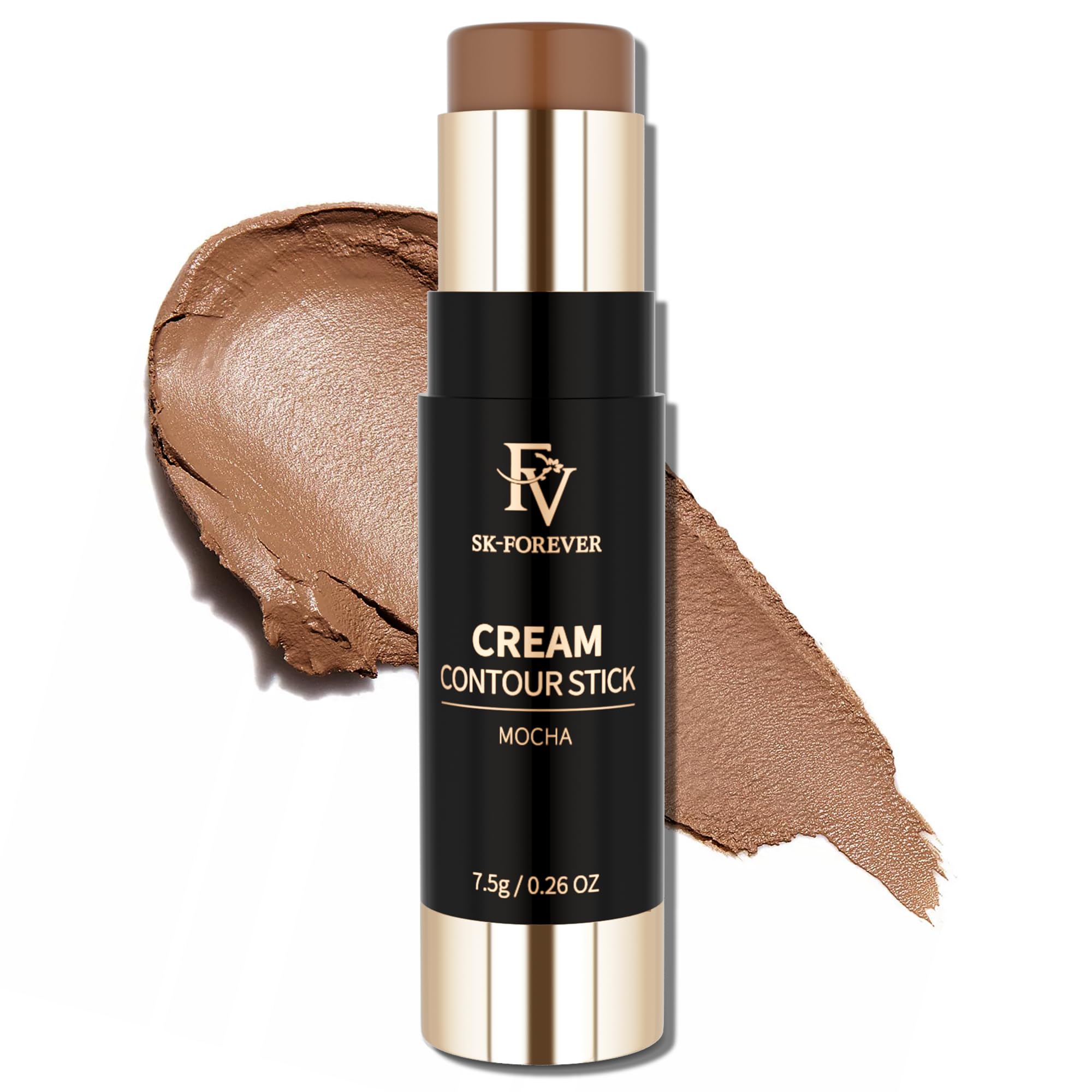 FV Contorno Maquillaje con Acabado Natural & Larga Duración, Contouring Stick de Textura Cremosa & Impermeable, Barra de Contorno de Fácil de Mezclar, Cruelty-free, 02 Mocha